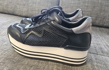 Sneaker Halbschuhe schwarz-weiß,  Größe 38 Plateau Sneaker 