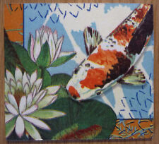 Deko HDF - Tiere Natur Garten Teich Karpfen Koi Teich Seerose