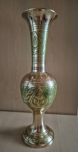 Orientalische messing vase 23 - messing, vase,