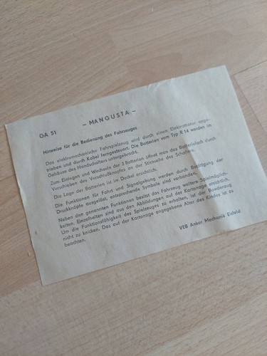 Ddr spielzeug mangusta - ddr,