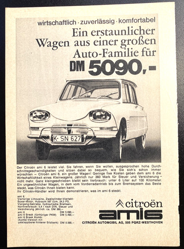 Citroen ami6 werbung - ami6,