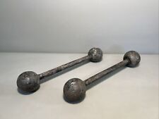 Antike Kurzhanteln Hantel Dumbbell | 2er Set Je 0,6kg | Vintage Guss Hantel |#H8