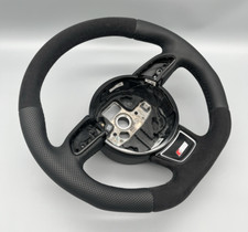 Audi A1 8X A4 B8 A6 C7 A7 A8 D4 Q3 Q7 Lenkrad abgeflacht NEU bezogen ohne Tausch