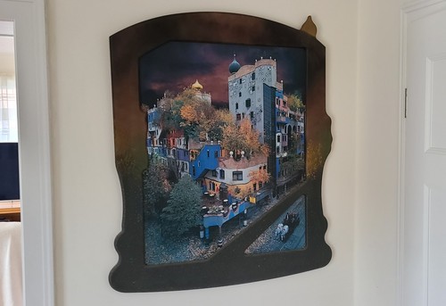 Hundertwasser haus kunstdruck - hundertwasser,