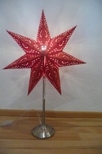 Weihnachtsstern mit Standfuss beleuchtet, 220V, gebraucht