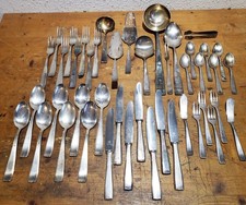 Vintage Speisebesteck versilbert 90, Kleeblatt (Seibel), 44 Teile, 2,8 KG