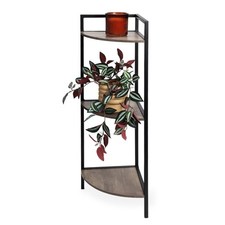 Metall Eckregal schwarz 3