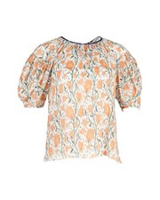 Chloe Blumendruck Puffärmel