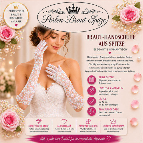 Spitzen handschuhe weiss - spitzen,