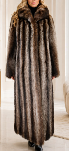 Waschbär mantel pelzmantel - waschbär,