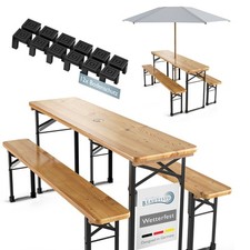 Bierzeltgarnitur Biertischgarnitur Festzeltgarnitur Biertisch klein Schirmloch