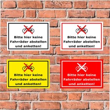 Schild Bitte hier keine