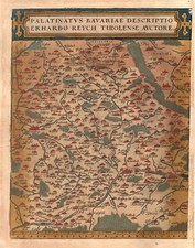 Oberpfalz Original Kupferstich Landkarte Ortelius 1579