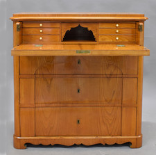 Original Biedermeier Kommode-Sekretär in Esche um 1840