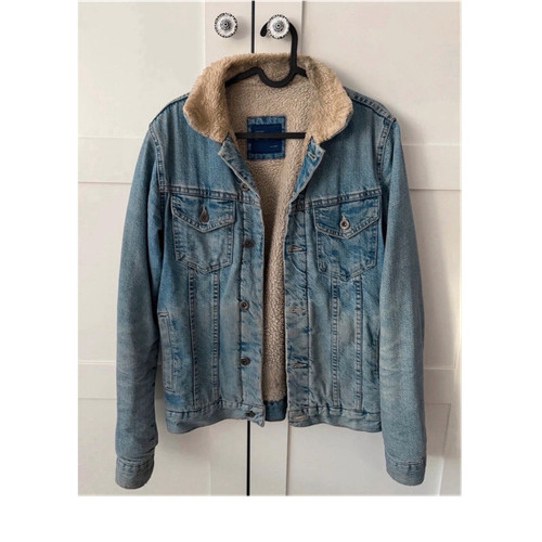 Zara man jeansjacke denim blau - man,