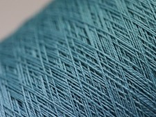 L20 (50€/kg) 250g KRISTALL BAUMWOLLE TÜRKIS SEIDENGLANZ (34/2) Zwirn Wolle Garn