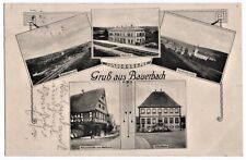 alte Ak Grabfeld, Gruss aus Bauerbach, Mehrbild, gel. 1916 Bahnpost