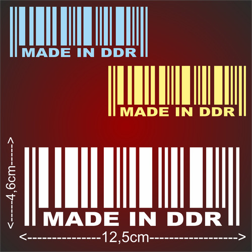 Aufkleber made ddr 12cm - made,