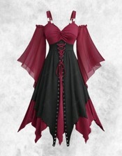Neu rot schwarz Gothic Korsett