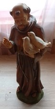 Figur " Mönch mit Tauben "  Italy S 206 -  H ca. 29  cm, Franziskus, Kunststoff 