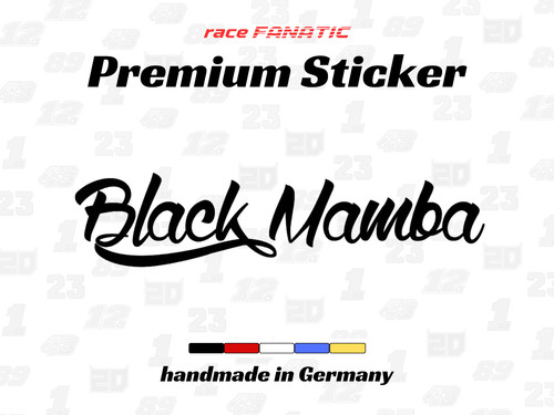 Black mamba aufkleber - black,