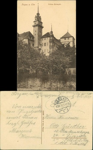 Ansichtskarte torgau schloss - ansichtskarte,