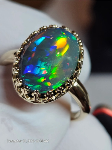Echter schwarzer feueropal - echter,