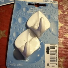 2 x 2 Stück Dietsche Klebe Haken Kunststoff. Weiß Beige ca.5 x 4 cm. 2 Packungen