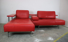 Rolf Benz DONO Eckcouch Echtleder Rot Ausziehbar Liege Designer Sofa