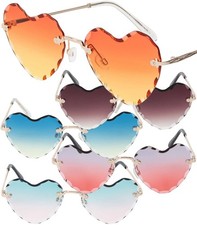Sonnenbrille Herz Form Designer 80er Modern Urlaub Strand Frauen Mädchen 30564