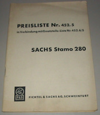 Preisliste Nr. 452.5 in Verbindung mit ET Liste 452.6/5 Sachs Stamo 280