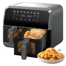Heißluftfritteuse Doppel Airfryer Fritteusen Fritteuse Friteuse mit Sichtfenster