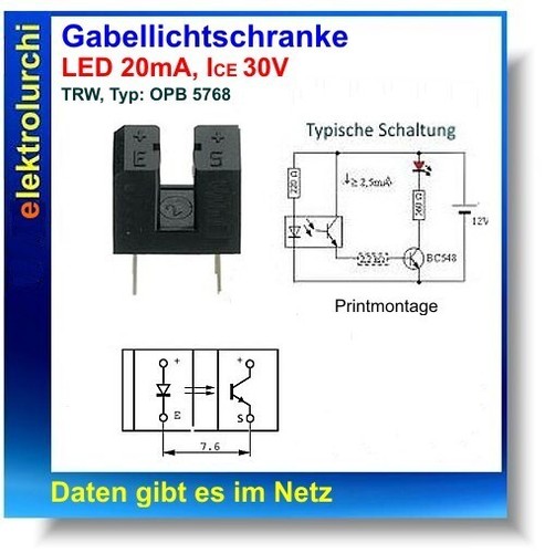 Gabellichtschranke opb5768 - gabellichtschranke,