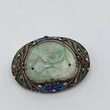 chinese export silver Brosche