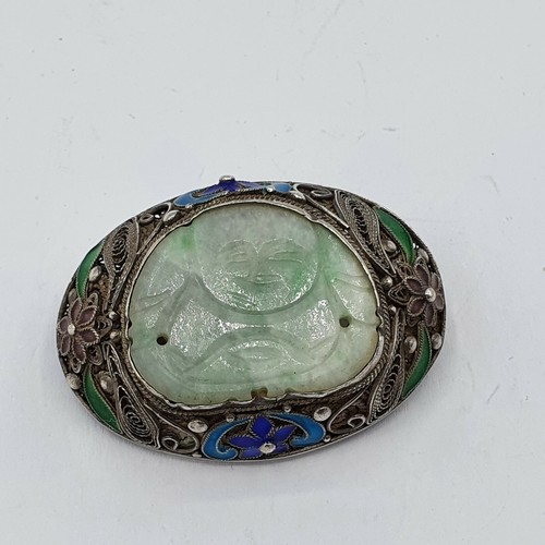 Chinese export silver brosche - silver,
