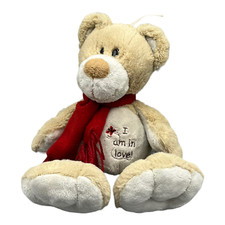 Nicky toy Kuscheltier Stofftier i am in love ca 33cm Schal braun bär teddy bär