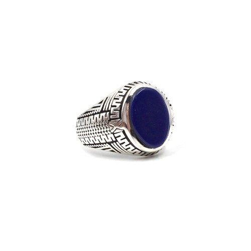 925 silber band ring - ring, blauer