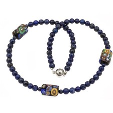 Kette mit lapislazuli blau - mit,