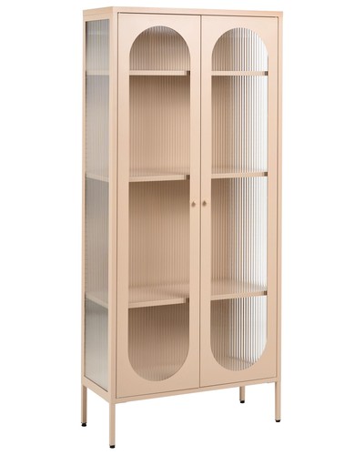 Vitrine stahl beige mit - vitrine, 2