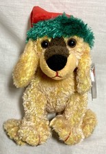 Rare Vintage 2000 Ty Beanie Babies JINGLEPUP the Christmas Hat Dog VGC NWTS 