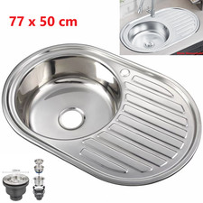 Edelstahl Spüle links