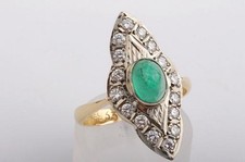 Ring Smaragd Cabochon 7x5 mm