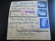 #554 Paketkarte aus BÖHMISCH LEIPA an Gren. Ausb. Batl. 53, Wittenberg