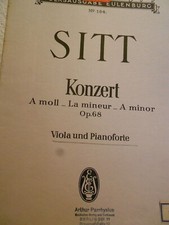 Hans Sitt - Konzert A Moll, Viola und Pianoforte