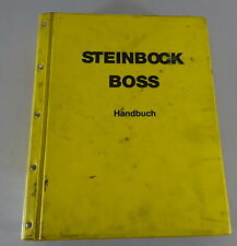 Betriebsanleitung Steinbock Boss Gabelstapler WK 10 - 13 MK IV A-1 Stand 01/1999