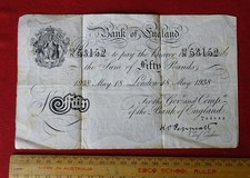 Bank of England White £50 *