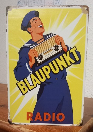 Blechschild alte blaupunkt - blechschild,