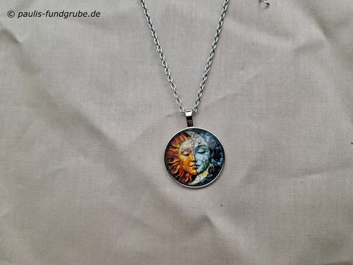 Halskette mit sonne mond - halskette,
