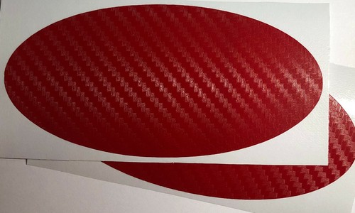 Folie 117x57mm carbon rot - 2x,