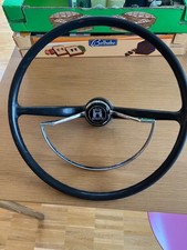 VW Käfer Oldtimer Lenkrad mit Hupenknopf und Hupring gebraucht schwarz